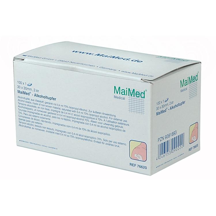 Basicmed Alkoholtupfer 30x30mm weiss