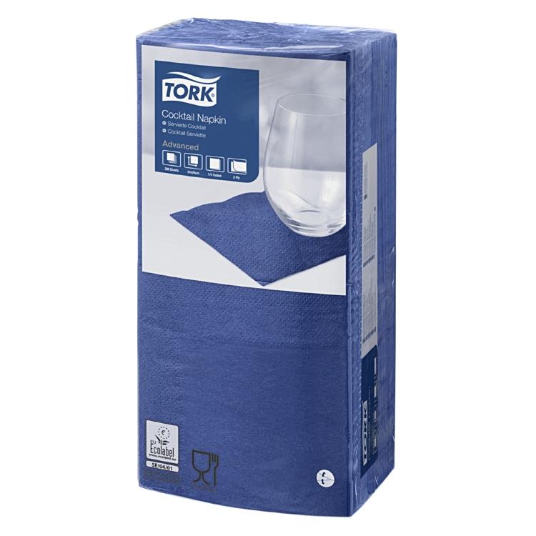 Basicmed Tork Cocktailserviette d.blau