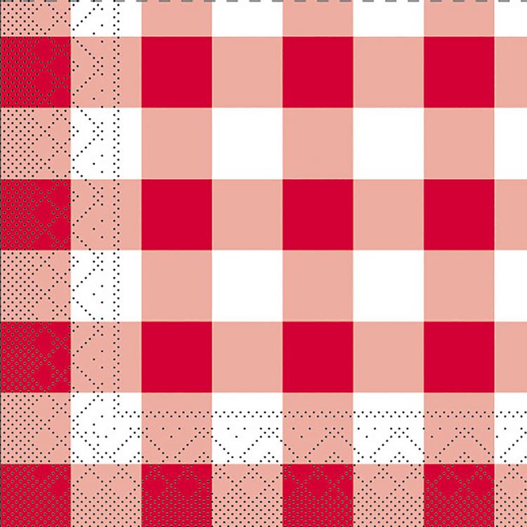 Basicmed Serviette Karo rot