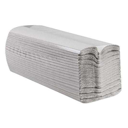 Basicmed Papierhandtücher grau Krepp