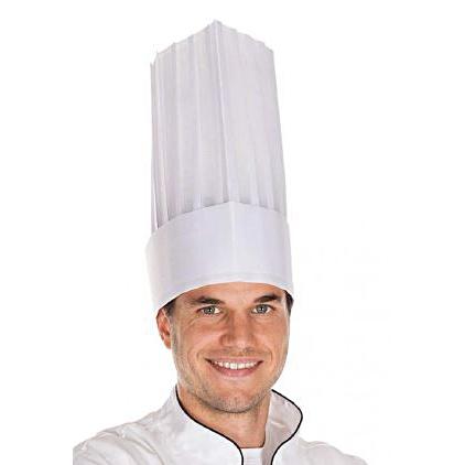 Basicmed Kochmütze weiss  25 cm hoch