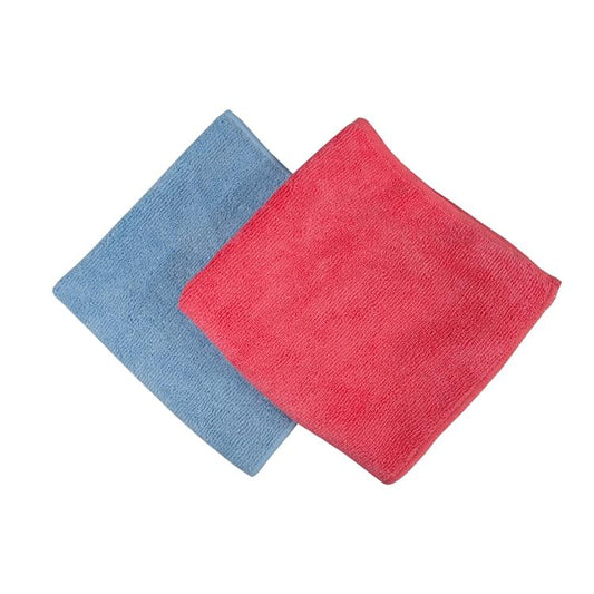 Basicmed Mikrofasertücher 2er blau/rot