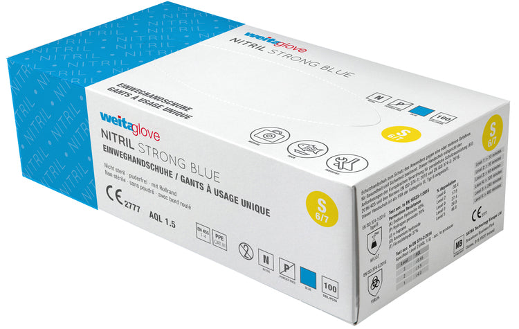 Weitaglove Nitril Strong Blau 100er Box