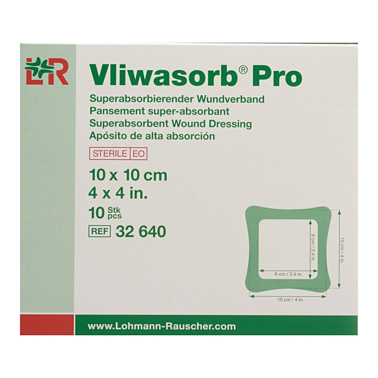 Basicmed Vliwasorb Pro 10x10cm, steril