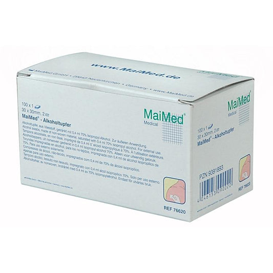 Basicmed Alkoholtupfer 30x30mm weiss