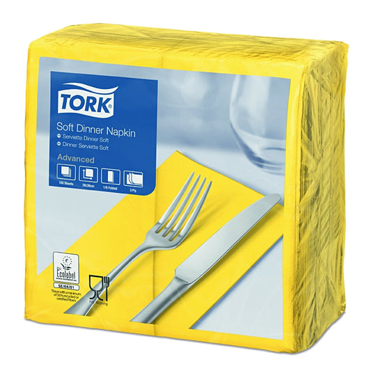 Basicmed Tork Dinnerserviette gelb