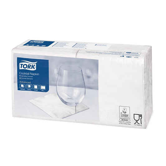 Basicmed Tork Cocktailserviette weiss