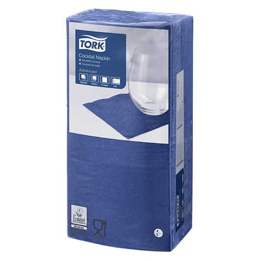 Basicmed Tork Cocktailserviette d.blau