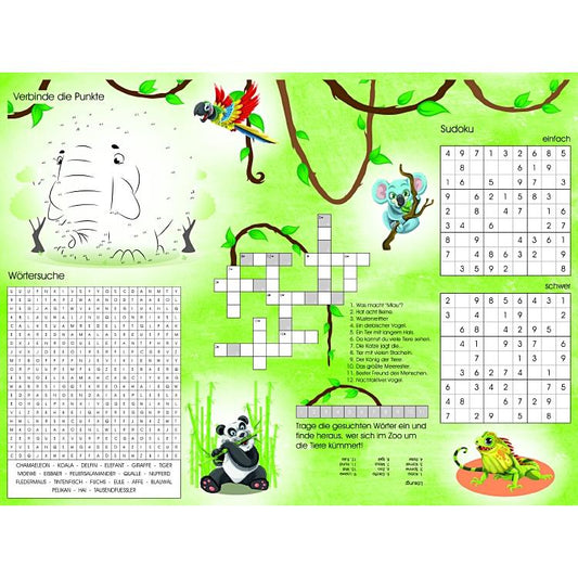 Basicmed Tischsets Dschungel-Rätsel-Set