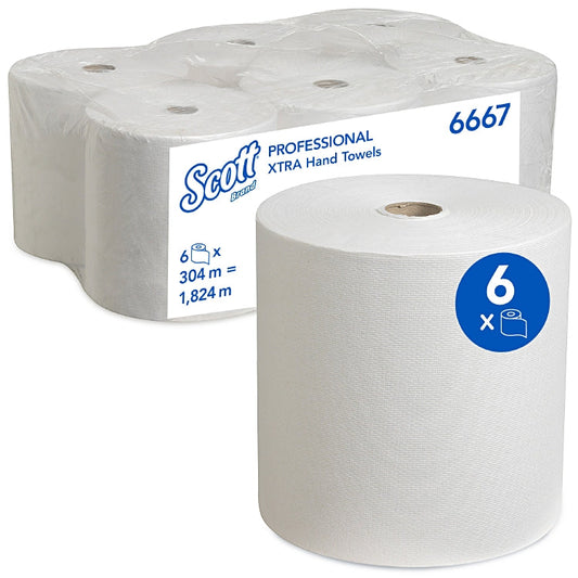 Basicmed Scott Rollenhandtücher weiss