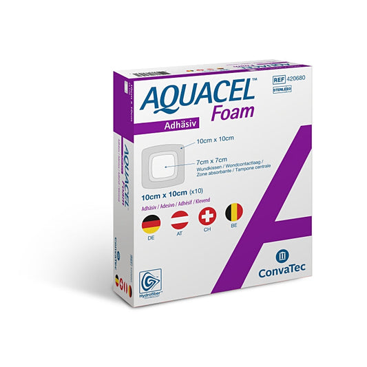 Basicmed Aquacel Foam Adhesive 10x10cm