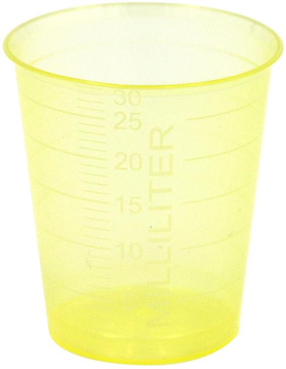 Basicmed Medizinbecher gelb 30ml